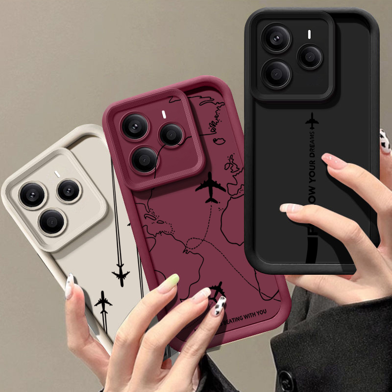 飛行機のルートパターンTPUスマホケース Xiaomi Re - Xiaomi Redmi Note 14 のレビューと価格